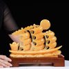 Thuyền buồm phong thủy ngọc hoàng long 30cm