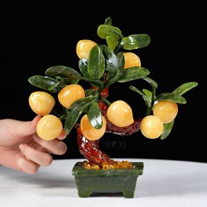 Cây đào đá vàng ngọc hoàng long 9 quả