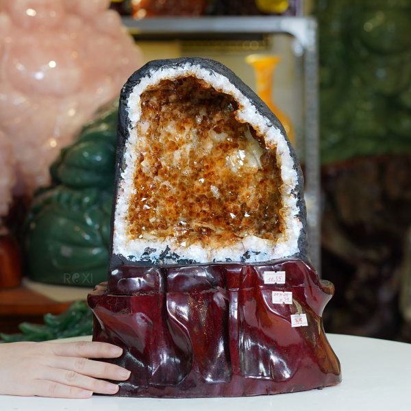 Hốc thạch anh vàng 10,35kg - 34cm