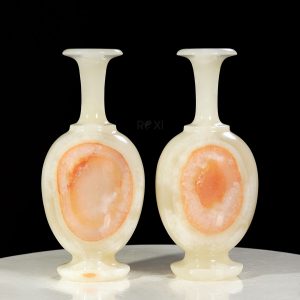 Bình hút lộc - Cặp lục bình ngọc onyx 32cm