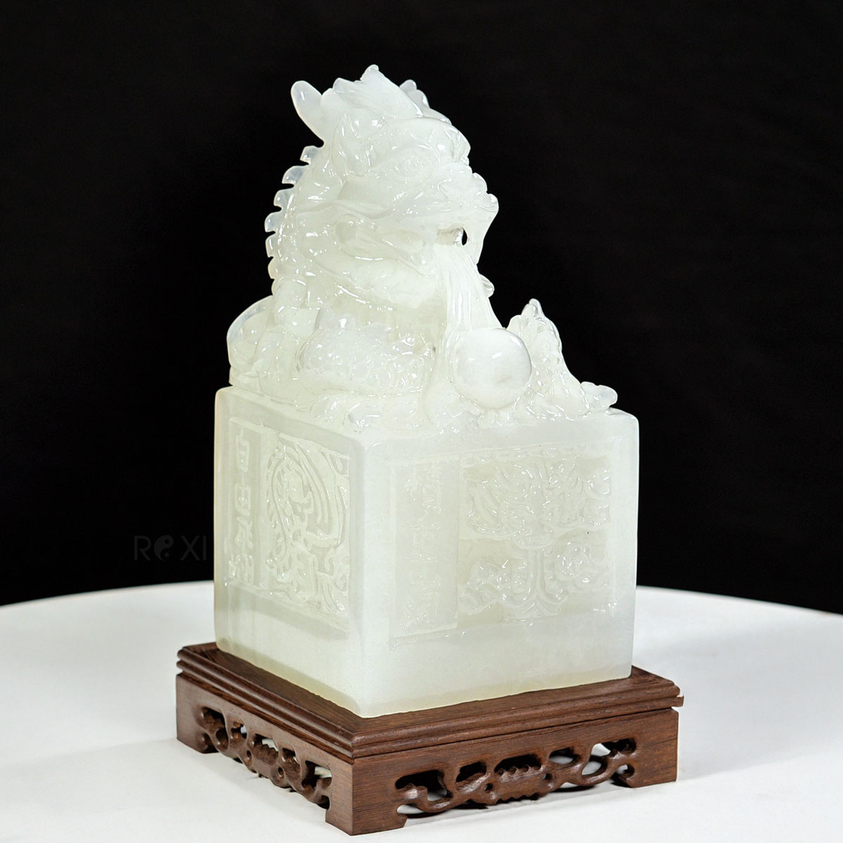 Ấn Rồng bằng ngọc onyx tự nhiên 22,5cm