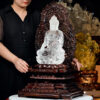 Tuong phat a di da thach anh trang 9kg 3