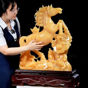 Alternative view of Quà tặng sếp - Tượng ngựa đá phong thủy ngọc hoàng long 50,6kg