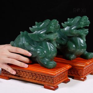 Alternative view of Cặp tỳ hưu thạch anh xanh 4,1kg - 20cm