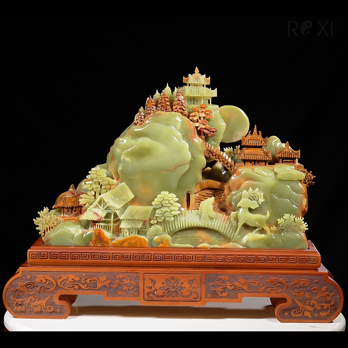 Tác phẩm bồng lai tiên cảnh ngọc onyx 11,63kg - 61cm