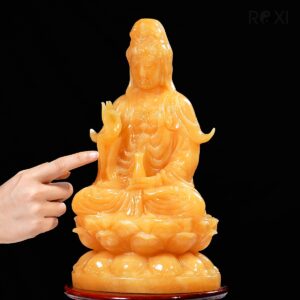Alternative view of Tượng Quan Âm ngọc hoàng long 30cm