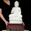 tuong phat thich ca mau ni ngoc onyx trang 66cm 2